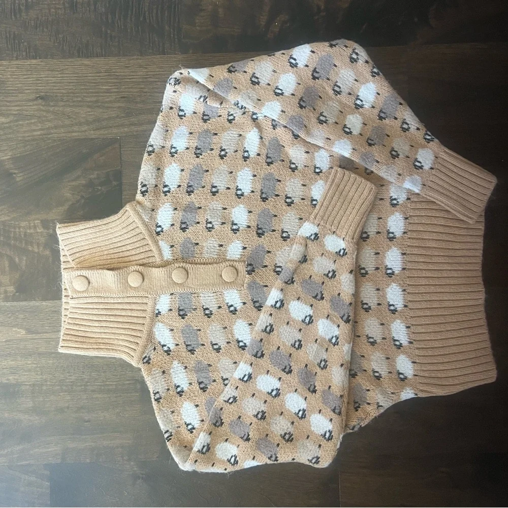 ZARA - Sheep Sweater Button Up / Turtleneck / Polo. Literally the cutest! - Picture 8 of 9